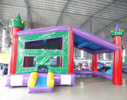 Euro Marble Bounce Houses wcanopy xtreme 2023031599 1 Euro Marble Canopy Bounce House