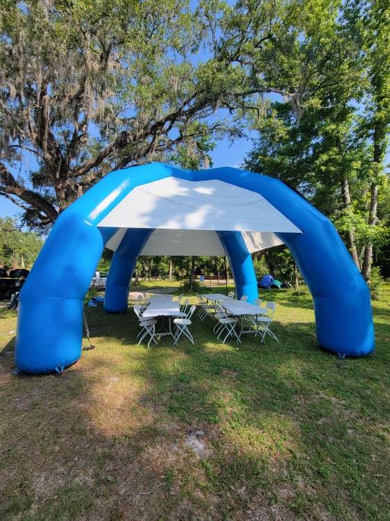 Blue / White Spider Tent
