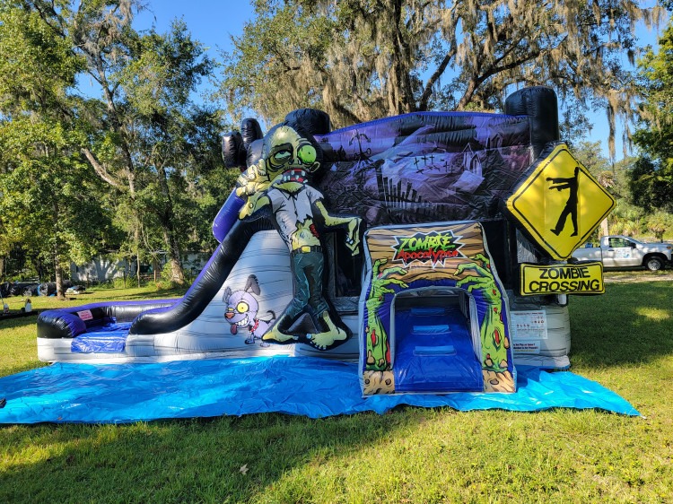 Zombie Combo Single Lane Inflatable Splash Pad